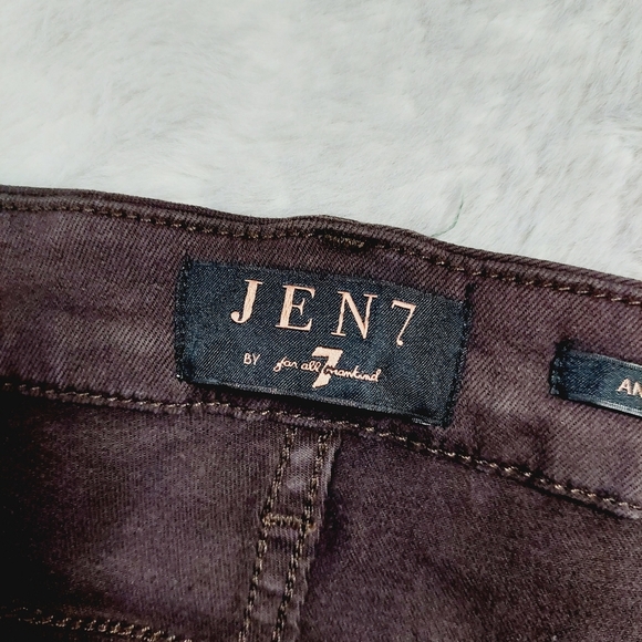 New 7 For All Mankind Burgundy Coated High Waist Ankle Skinny Jeans P3968 - Picture 7 of 11